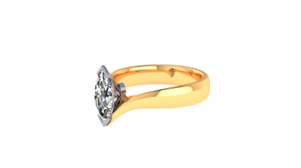 Bespoke Marquise Diamond Ring Marquise Engagement Ring in 18kt Yellow Gold AU - Main View